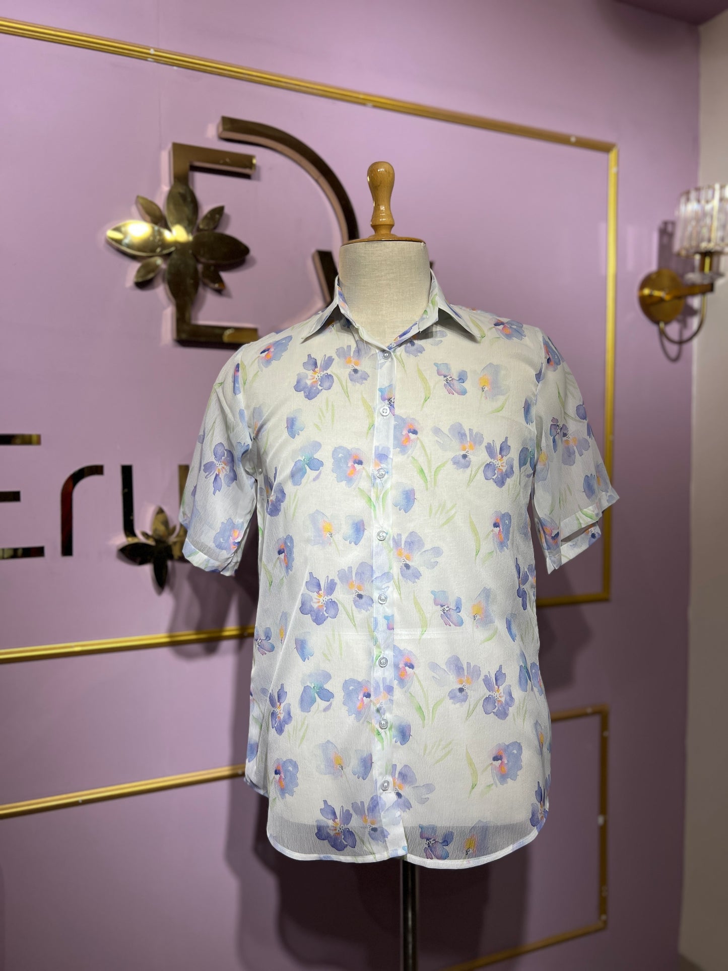 Floral Iris Mens Shirt