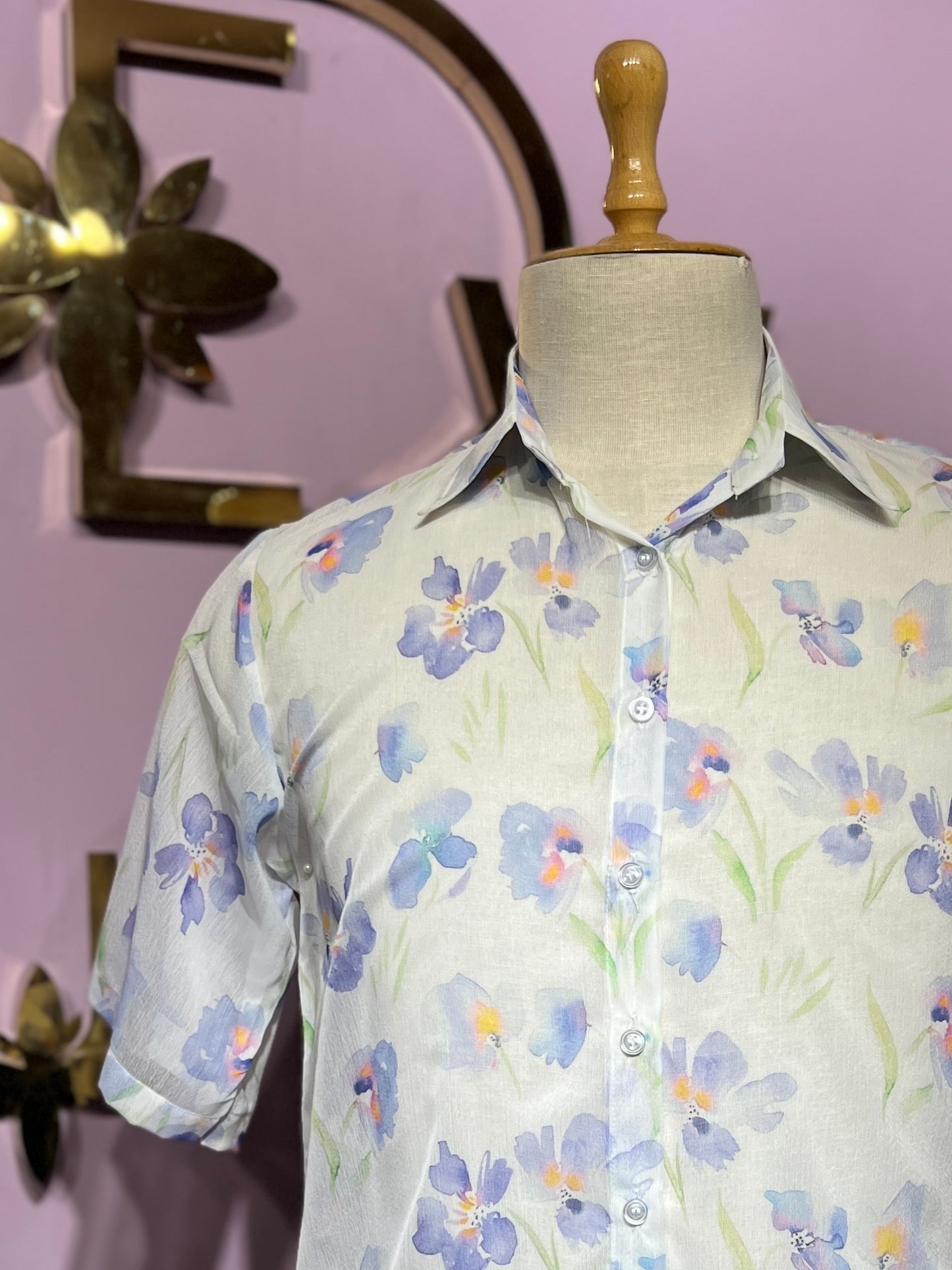 Floral Iris Mens Shirt